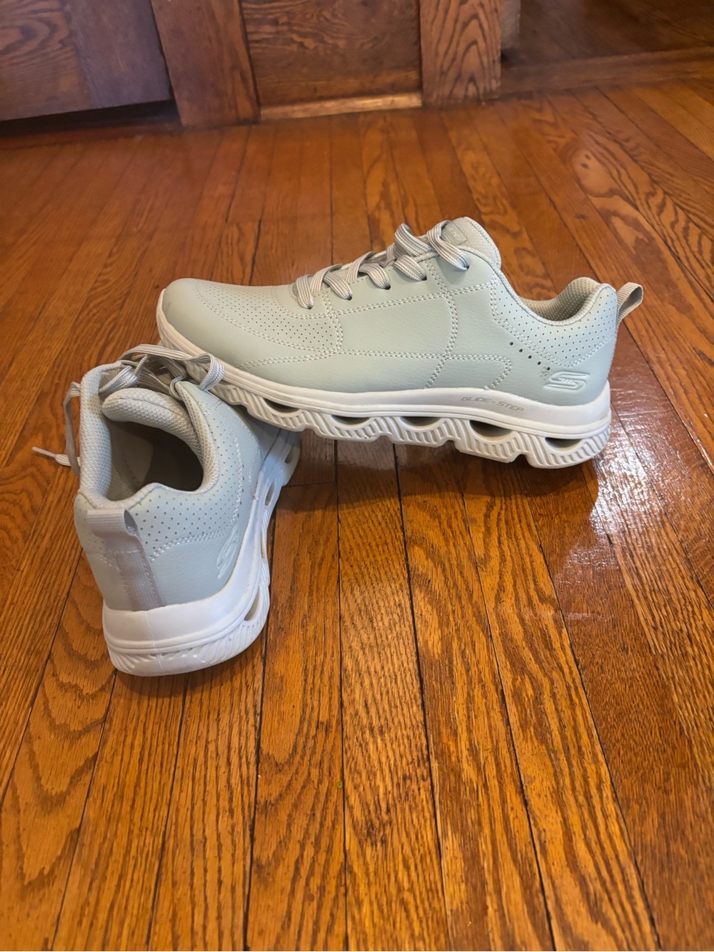 Skechers Women's Light Gray Slip-On Athletic Sneakers